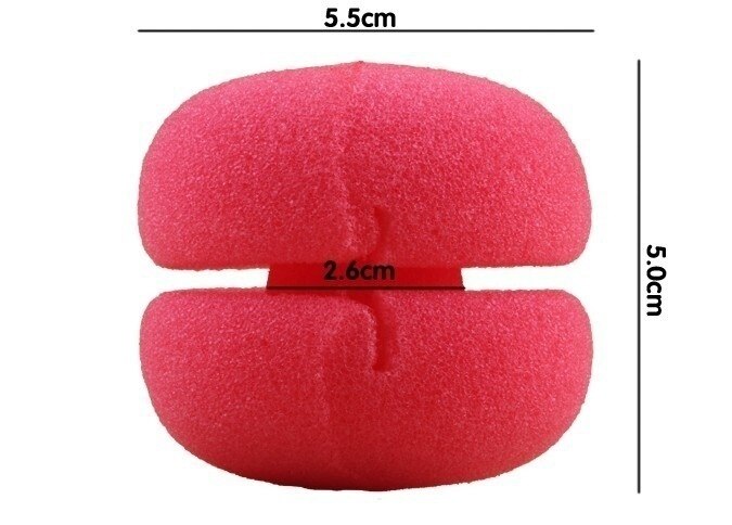 6pcs Wavy Sponge Curling Ball Random Color