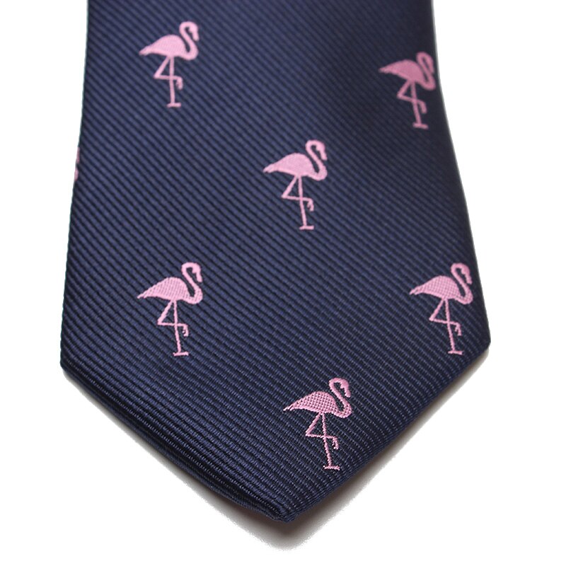 WindJ Polyester cravate flamants roses marine hommes femmes rose