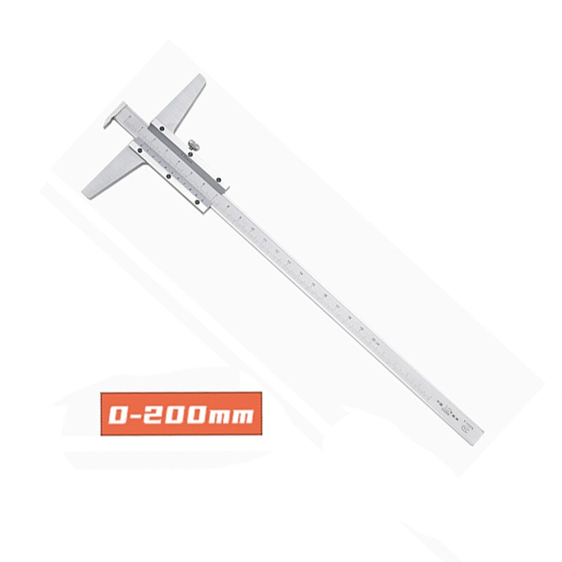 0-150MM-200MM-300MM cross depth vernier calipers with single hook deepness slide gauge deep slide caliper: 0-200MM