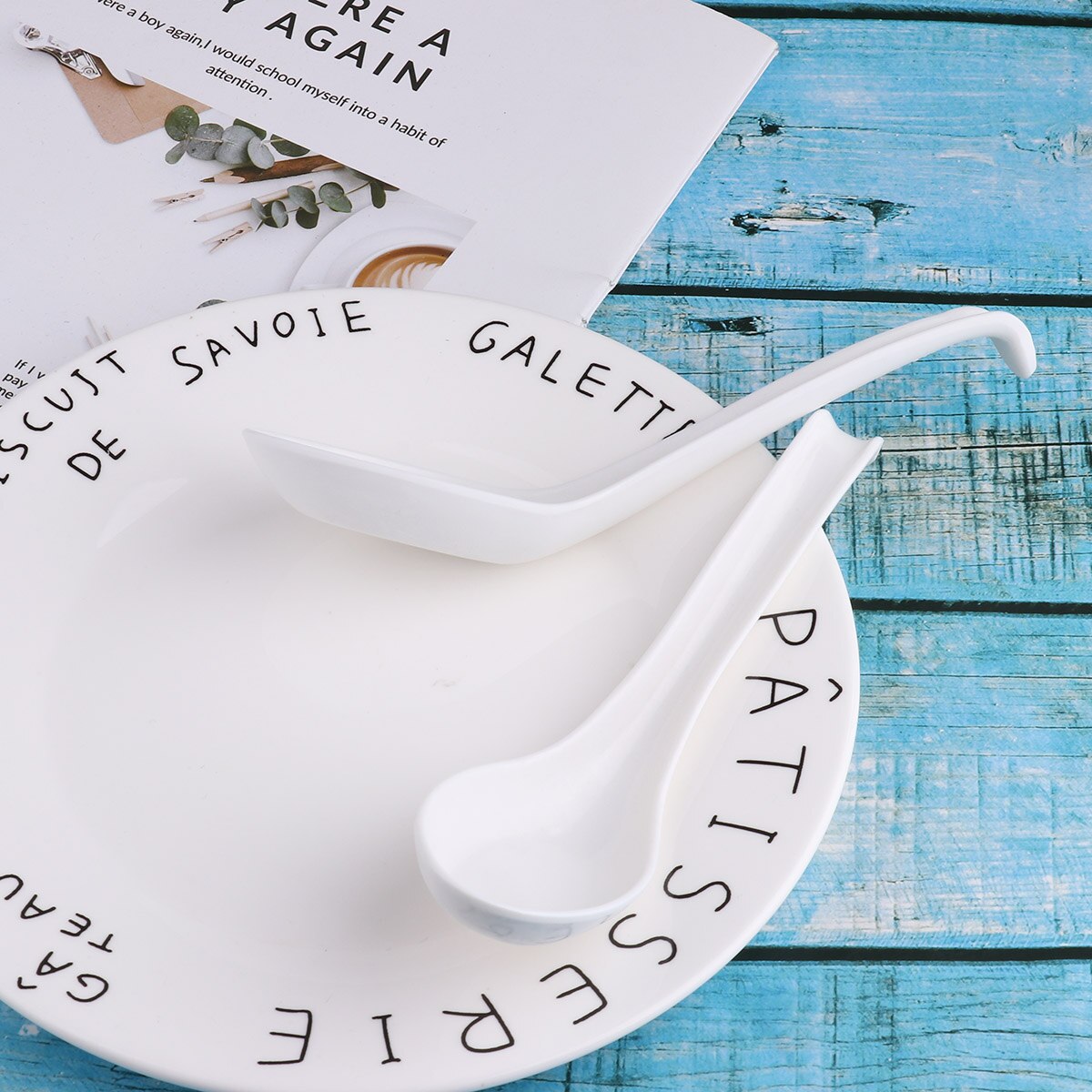 5/10Pcs Noodle Soup Spoons Japanese Ramen Noodles Spoon Long Handle Restaurants Cooking Table Utensil Spoon Tools