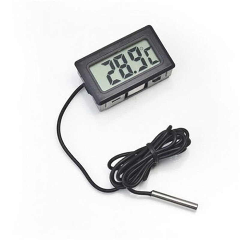 Mini Digital LCD Convenient Temperature Sensor Humidity Meter Indoor Hygrometer Portable Gauge Sensor Fridge Thermometer: Black Thermometer