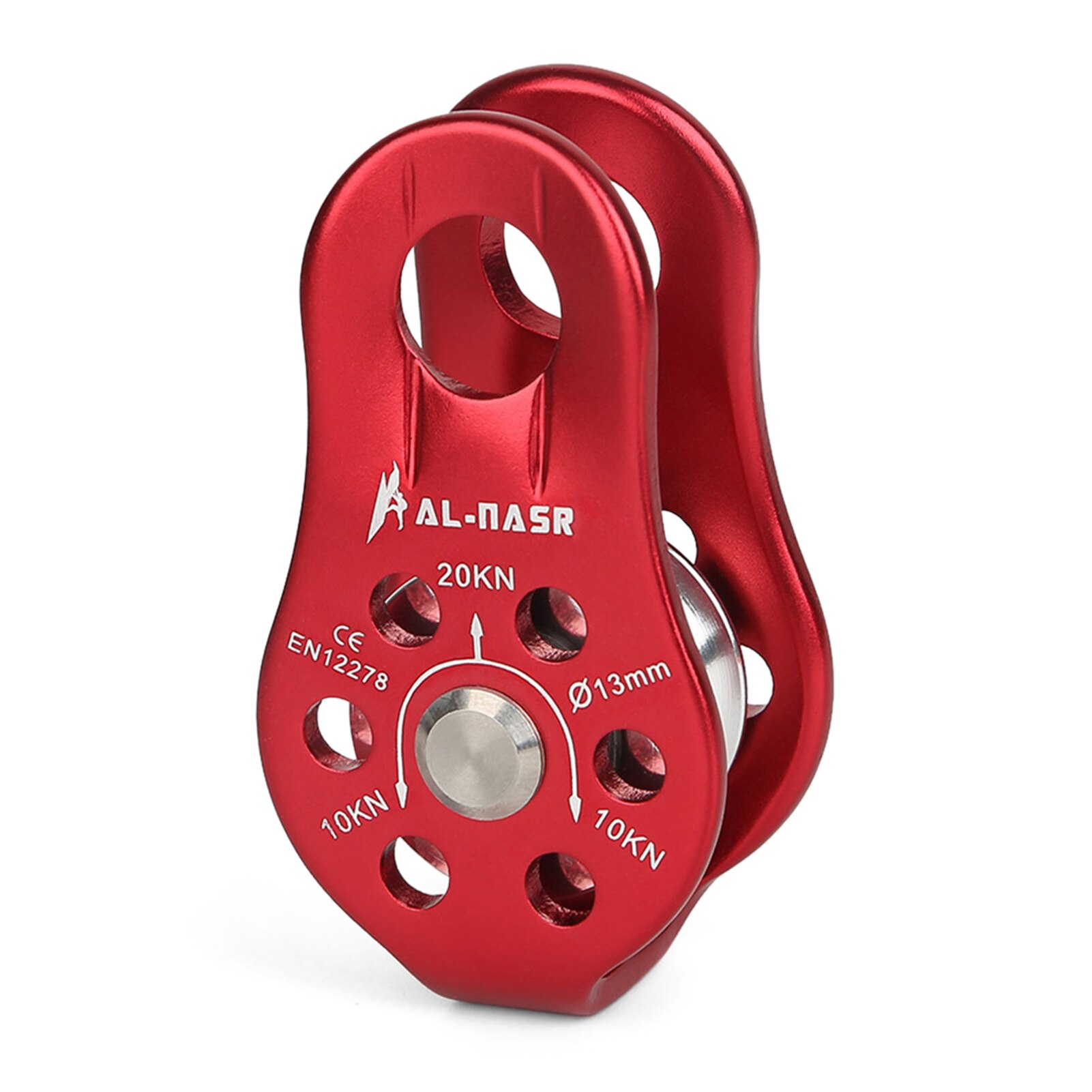 Fixed Pulley Cable Trolley Pulley with Ball Bearing Rock Climbing Caving Aloft Work Rescue: Red