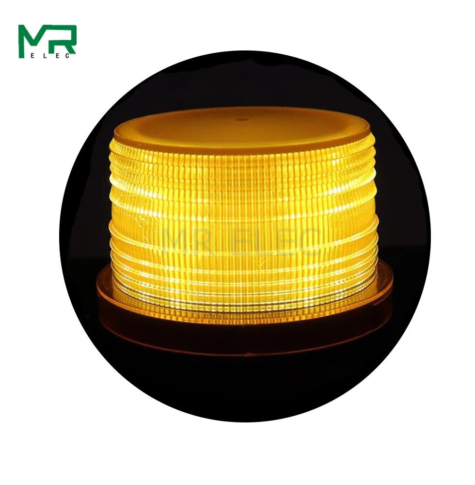 N-5095 12V/24V Sigarettenaansteker Signaal Waarschuwingslampje Rolling Led Knippert Noodverlichting Baken Lamp Met magnetische Gemonteerd