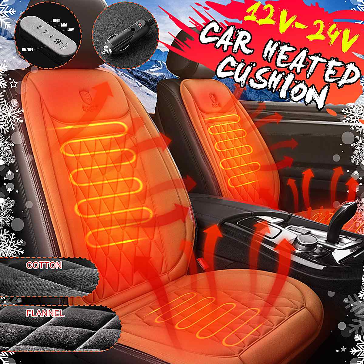 12V ~ 24V Universele Auto Seat Cover Warm Verwarmde Stoel Kussenhoes Multifunctionele Automobiles Stoelhoezen 3 Speed verstelbare