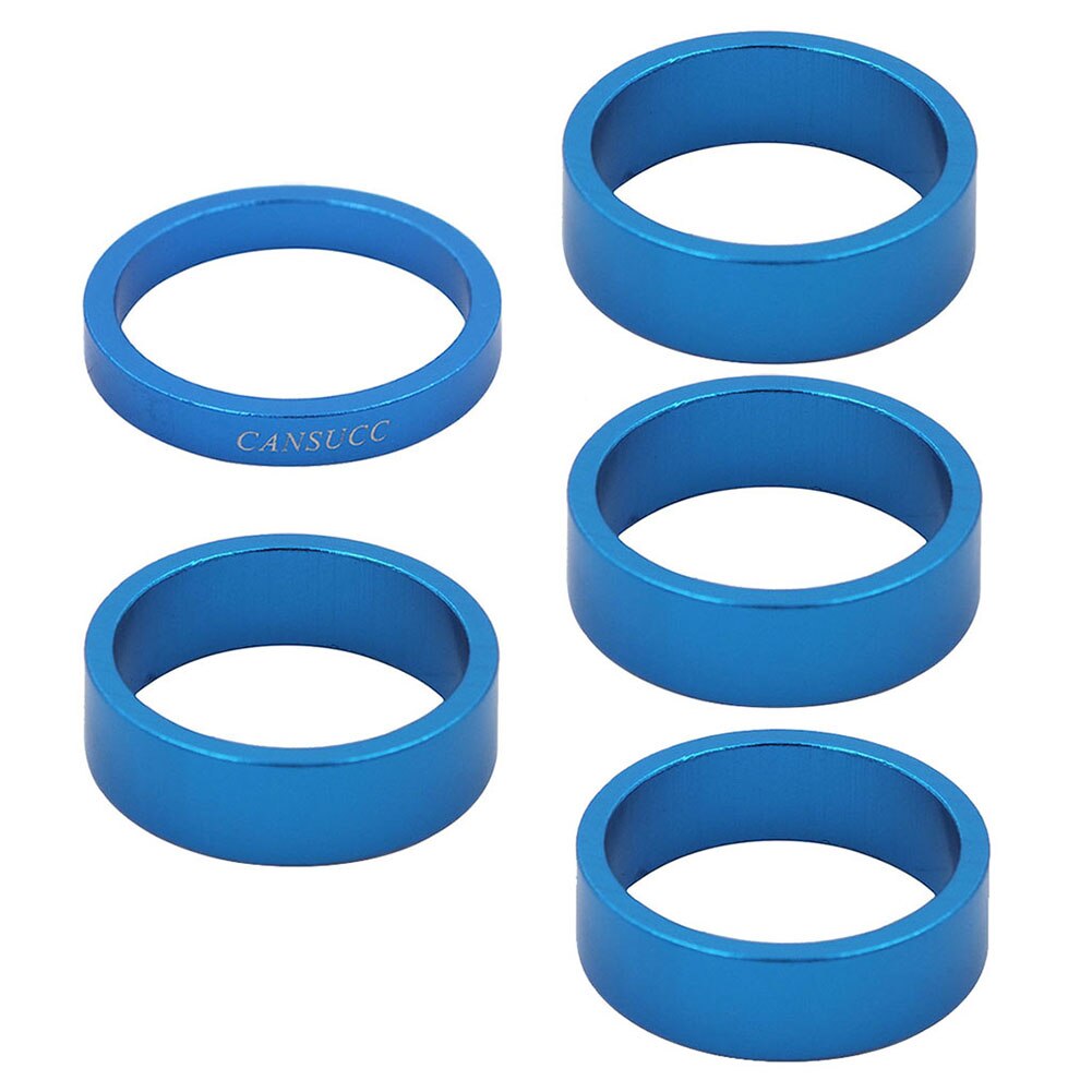 Arandela de horquilla delantera para bicicleta de montaña, arandela de eje de manillar, espaciador, juntas, horquilla delantera de 5/10mm, accesorios para bicicleta de carretera: Blue