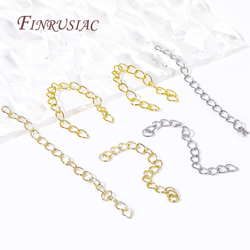 5CM Brass Extension Chain 18K Gold Plated Bulk Bracelet Tail Chain Connector DIY Chains Accessories Supplies For Jewelry