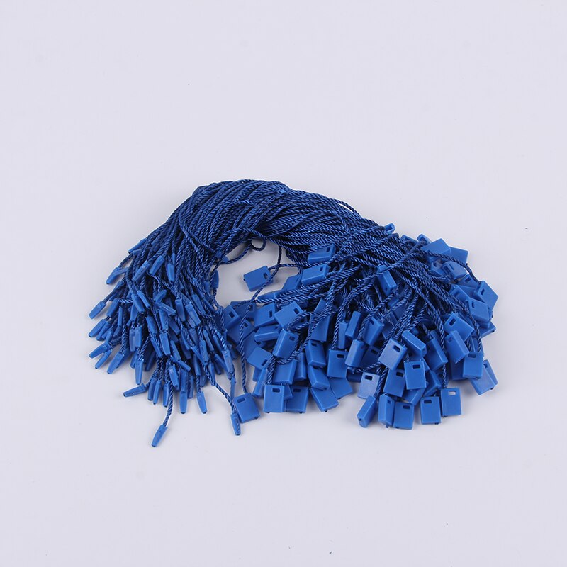 950 stücke Bunte Hängen Tag Nylon String Snap Lock Pin Schleife Verschluss Haken Krawatten: Blue