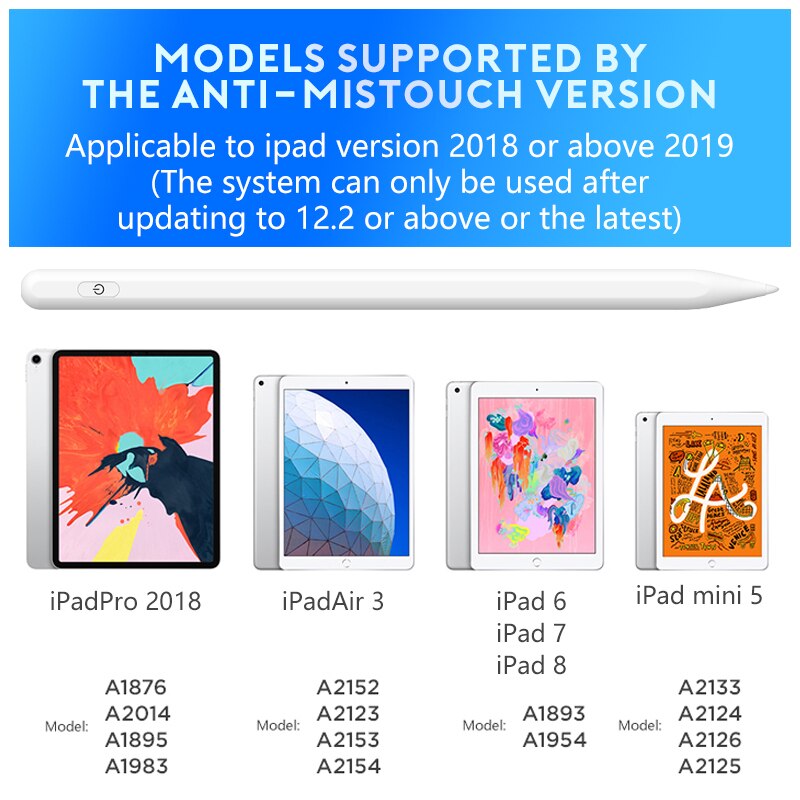 Voor stylus apple pencil 2 ipad pen voor ipad 6 7 8 mini 5 air 3 pro voor active stylus ipad pro 11 6th 7th gen