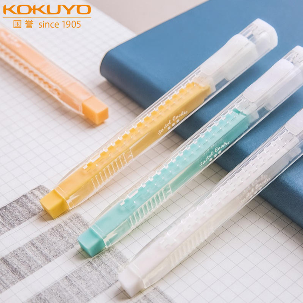 1/2 Stuks Japan KOKUYO Potlood Gum Pen Stijl Push-Pull Schoon Zonder Spuren Verlaten Leuke Kawaii Kids schoolbenodigdheden Potlood