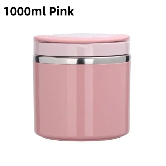 630/1000ml Food Thermal Jar Insulated Soup Cup Thermos Containers Stainless Steel Lunch Box Thermo Keep for School Children: green