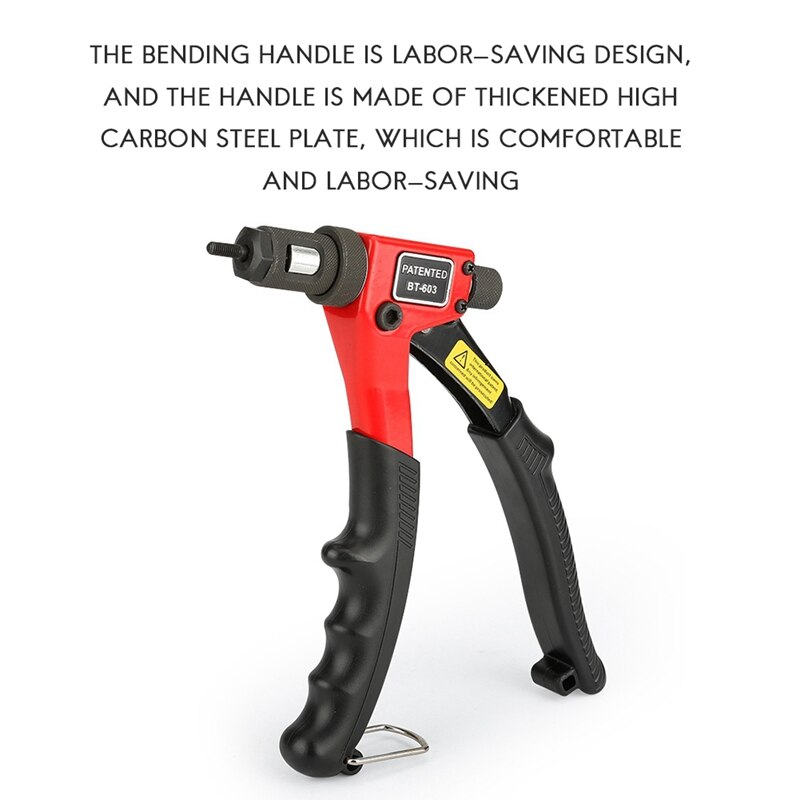 Herramienta remachadora Manual de BT-603 (M3/M4/M5/M6), Kit de herramientas de remache de mano, herramienta de ajuste de tuercas
