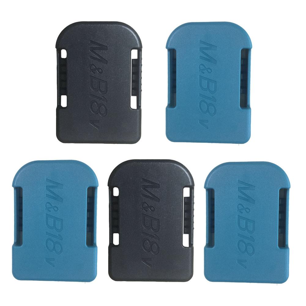 2 stuks  / 5 stuks batterijopslag vaste beugel installatie basis display rek voor makita bosch dewolt milwaukee 18v lithium batterij: 5 stuks voor makitabosch