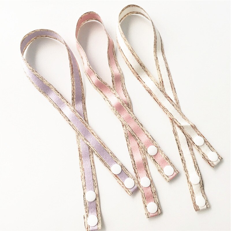 Lanière de porte-masque en tissu, 1.5 cm de largeur, 3 pièces par Lot: Wooden Purple Pk W