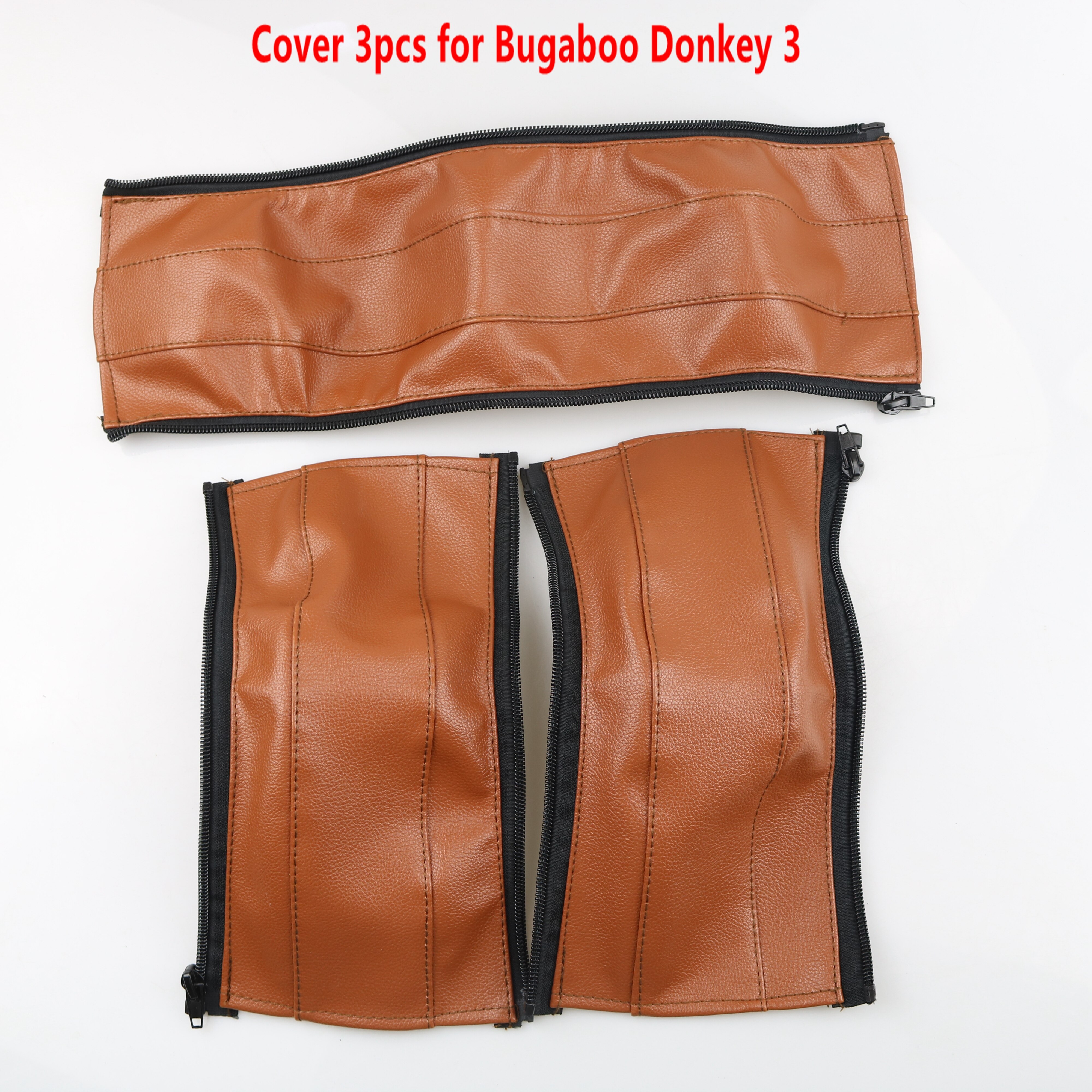 Kinderwagen Armleuningen Covers Voor Bugaboo Donkey 1 2 3 Wandelwagen Pu Lederen Beschermhoes Handvat Bumber Covers Kinderwagens Accessoires: donkey3 3pcs brown