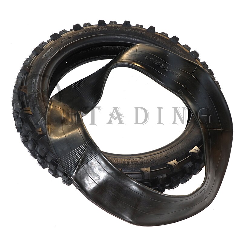Off Road Tire 90/100-14 70/100-17 Inner And Outer Tires For Mud Pit Motorcycle Off Road Motorcycle 14/17 Inch Rear/Front Wheel: 1 set 14 inch