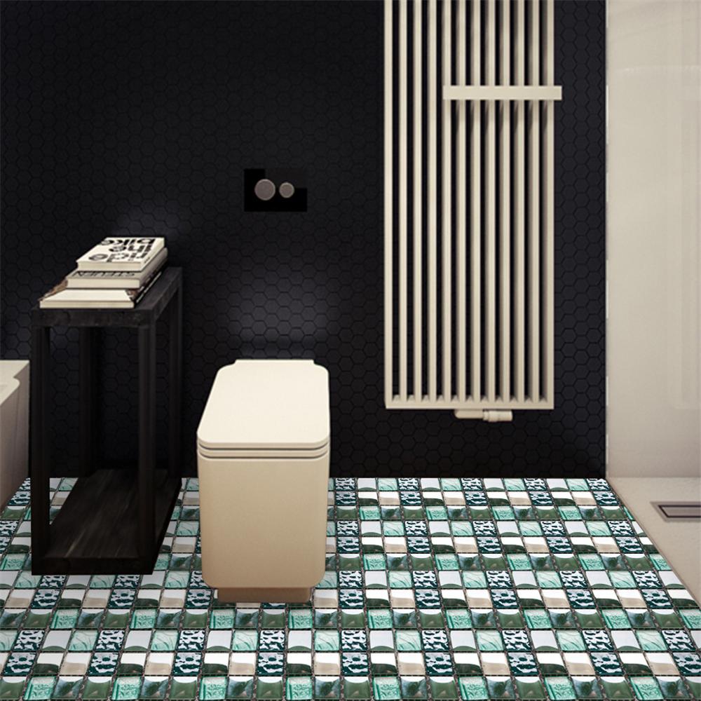 Hem självhäftande mosaik kakel klistermärke kök backsplash badrum väggdekor vattentät peel&stick pvc kakel väggdekal cd: C