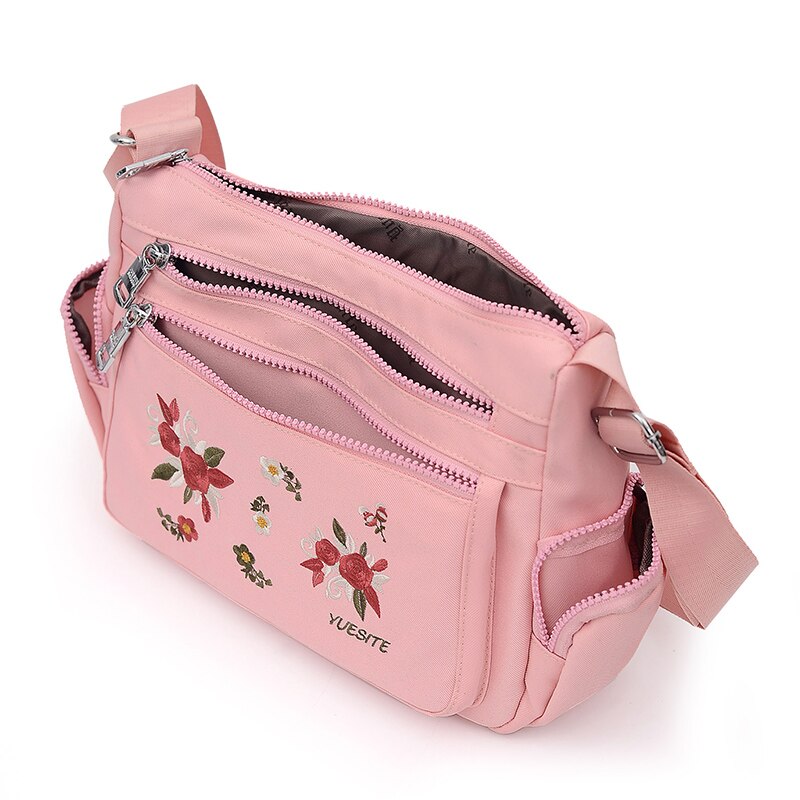 Dames nylon messenger bag student mobiele telefoon handtas eenvoudige kleine crossbody tassen casual dames tote flap schoudertas