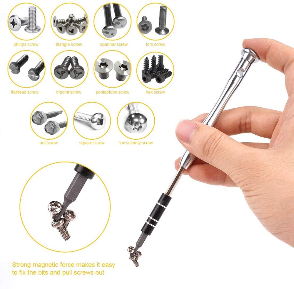 Ockared S2 Steel 71 en 1 jeu de tournevis de précision pour l'électronique téléphone portable PC tablette dispositif de réparation outils à main