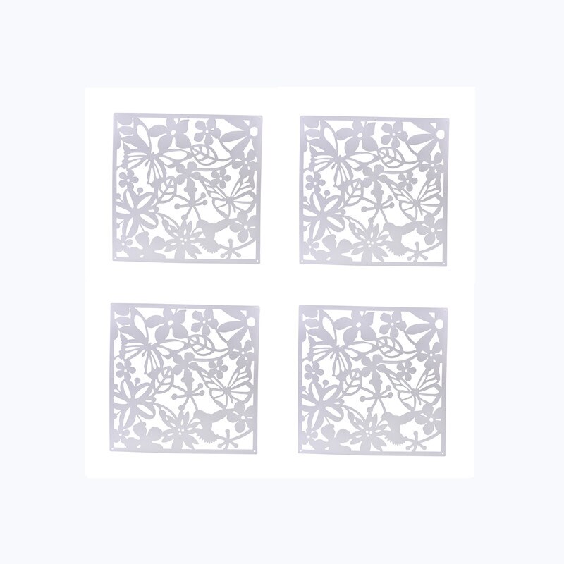 1pc / 4 st fjäril fågel blomma ihålig hängande skärm skiljevägg avdelare panel rum gardin heminredning l: W  (4pc)
