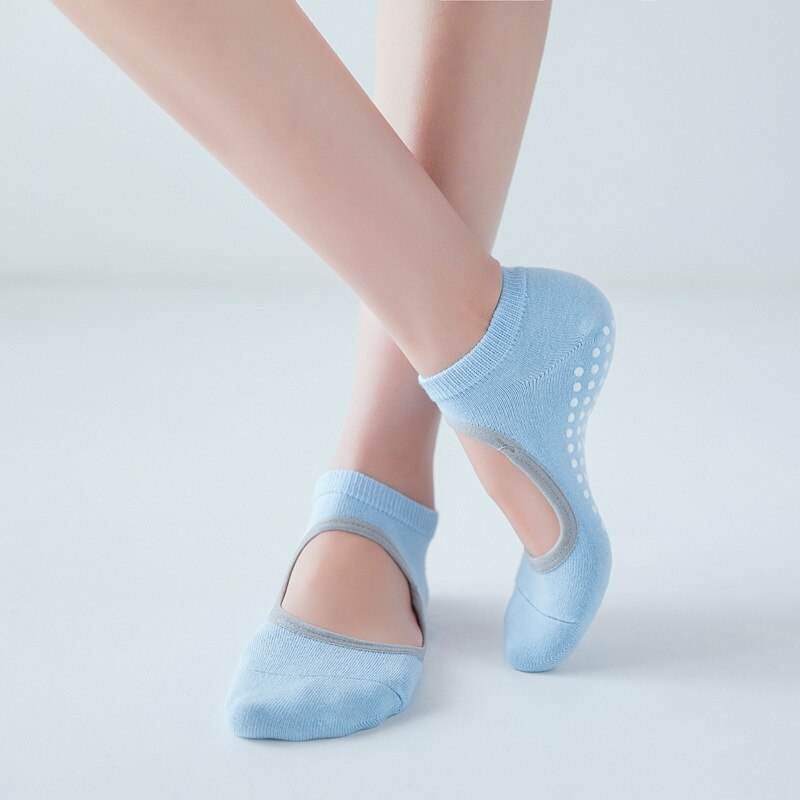 Reibungsarme yoga-socken für damen, atmungsaktive silikon-socken mit rutschfester oberfläche, pilates- und barre-socken, atmungsaktive sport- und tanzsocken