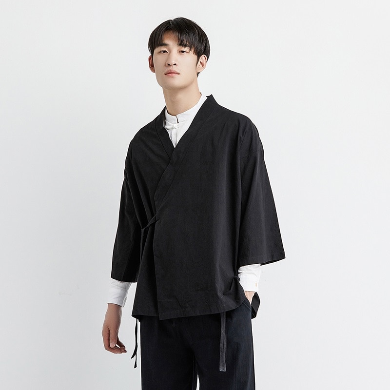 Japanese kimono cardigan men haori yukata male samurai costume clothing kimono jacket mens kimono shirt yukata haori KZ2033
