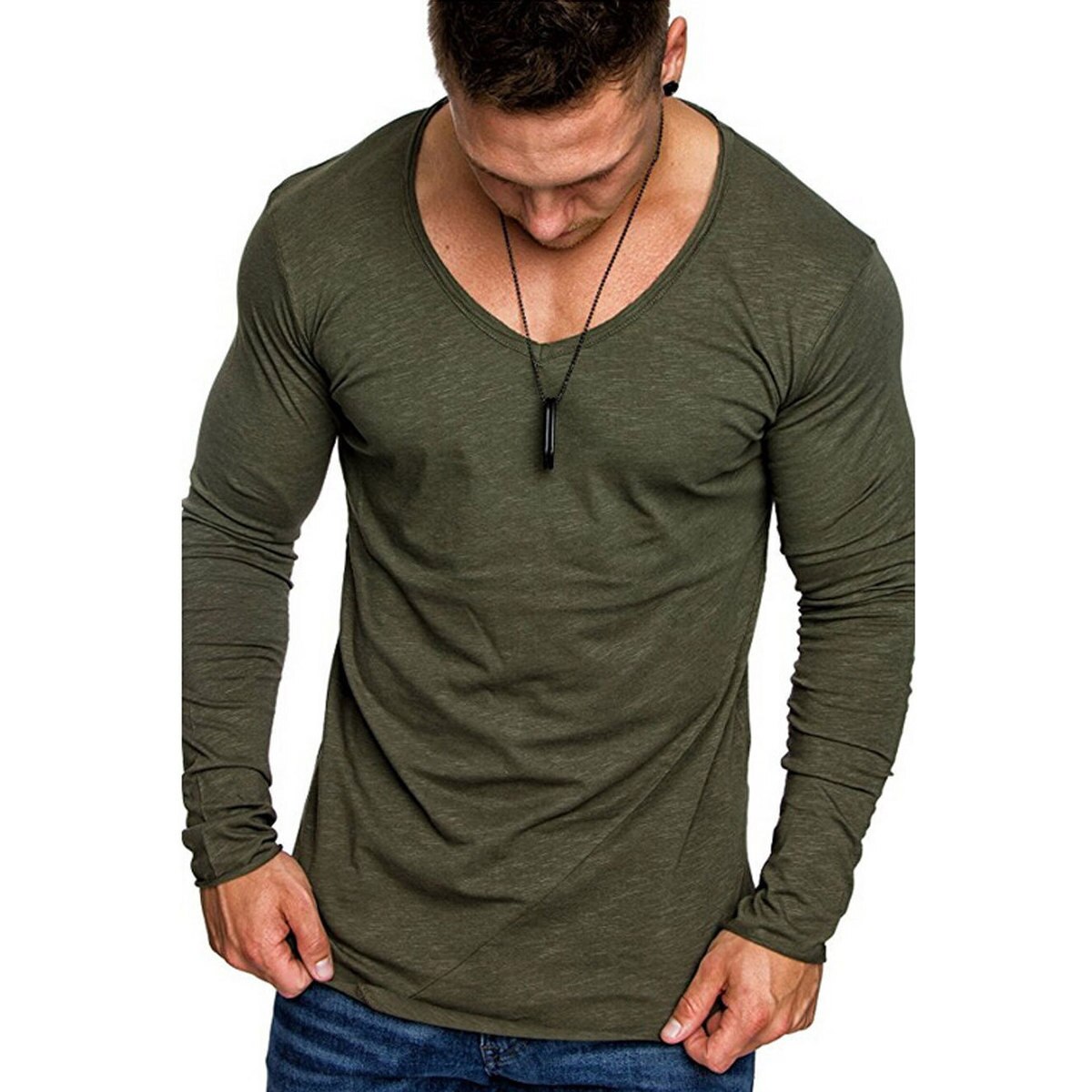 Moomphya streetwear hip hop herre t-skjorte langlinjekant ensfarget t-skjorte herre stilig slim fit t-skjorte sommer topper morsomme t-skjorter