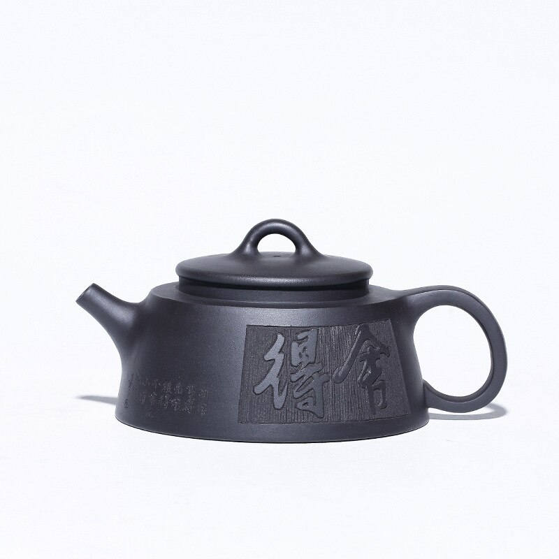Ruwe Erts Zwarte Modder donkerrood Geëmailleerd Aardewerk Theepot Bereid Om Vis Pot Huishoudelijke Infusie Van Thee Ketel set Geschenkdoos Pak: willing to give up