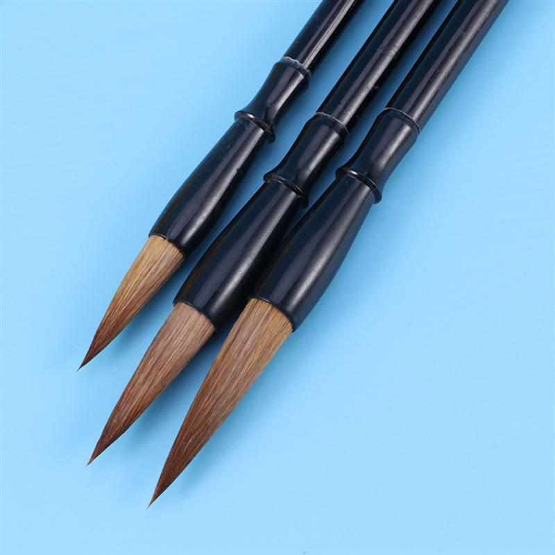 NUOLUX-pincel de dibujo japonés Kanji Sumi, excelente Pelo de Lobo, tamaño grande y pequeño, A35, 3 uds.