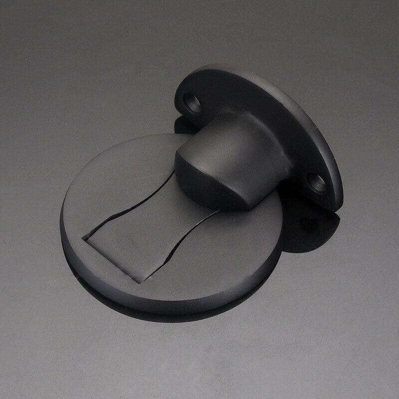 Magnetic Door Stops 304 Stainless Steel Door Stopper Hidden Door Holders Catch Floor Nail-free Doorstop Furniture Hardware: black