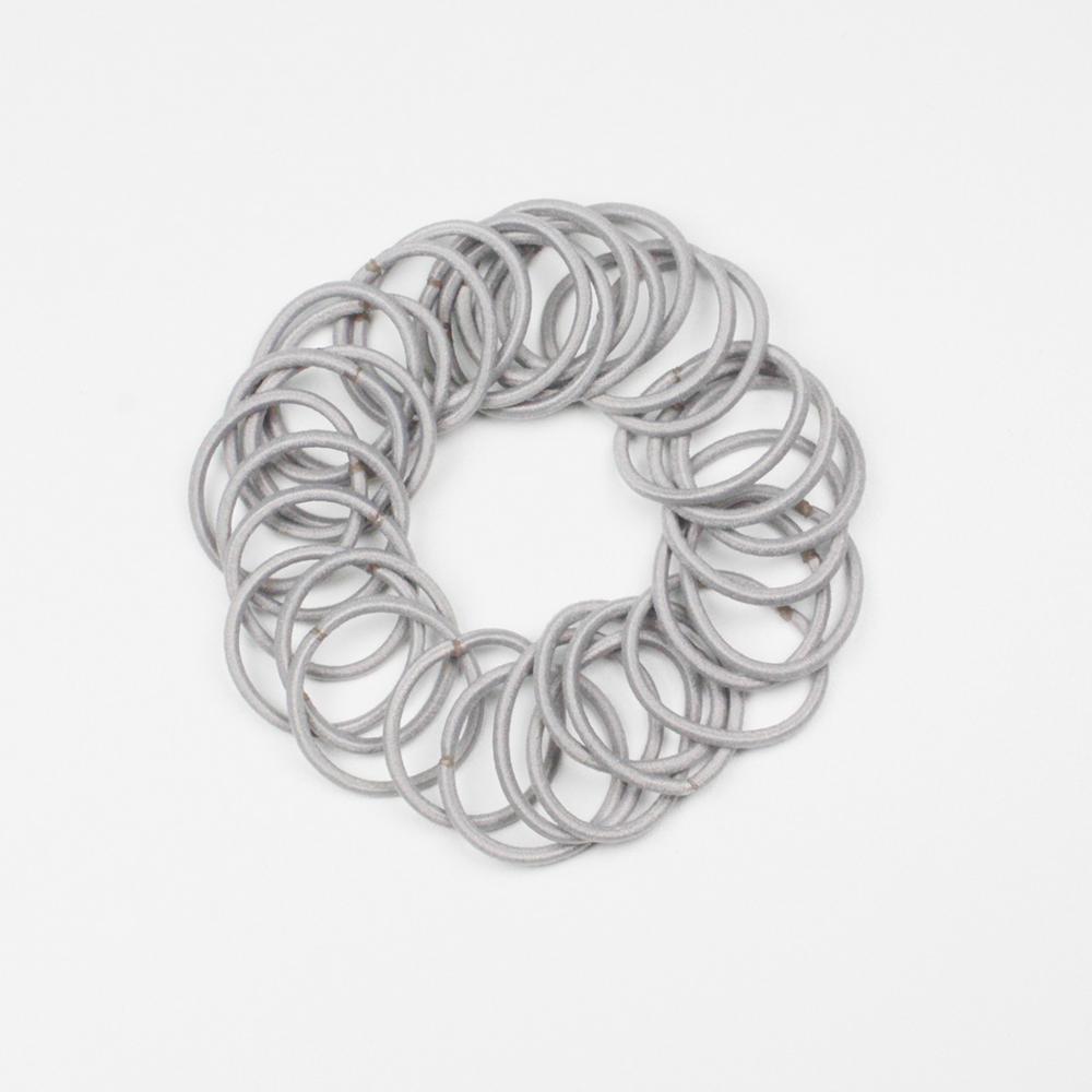 100 st / lotgirls små färgglada hårband för tunna hårband 2mm elastiska små flickahårtillbehör 2.2cm: 6