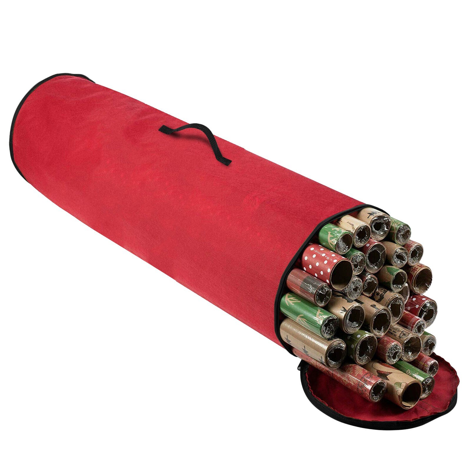 Christmas Wrapping Paper Storage Bag Container Fits 14-20 Wrap Rolls Holder Home Storag Wrap Storage Organizer
