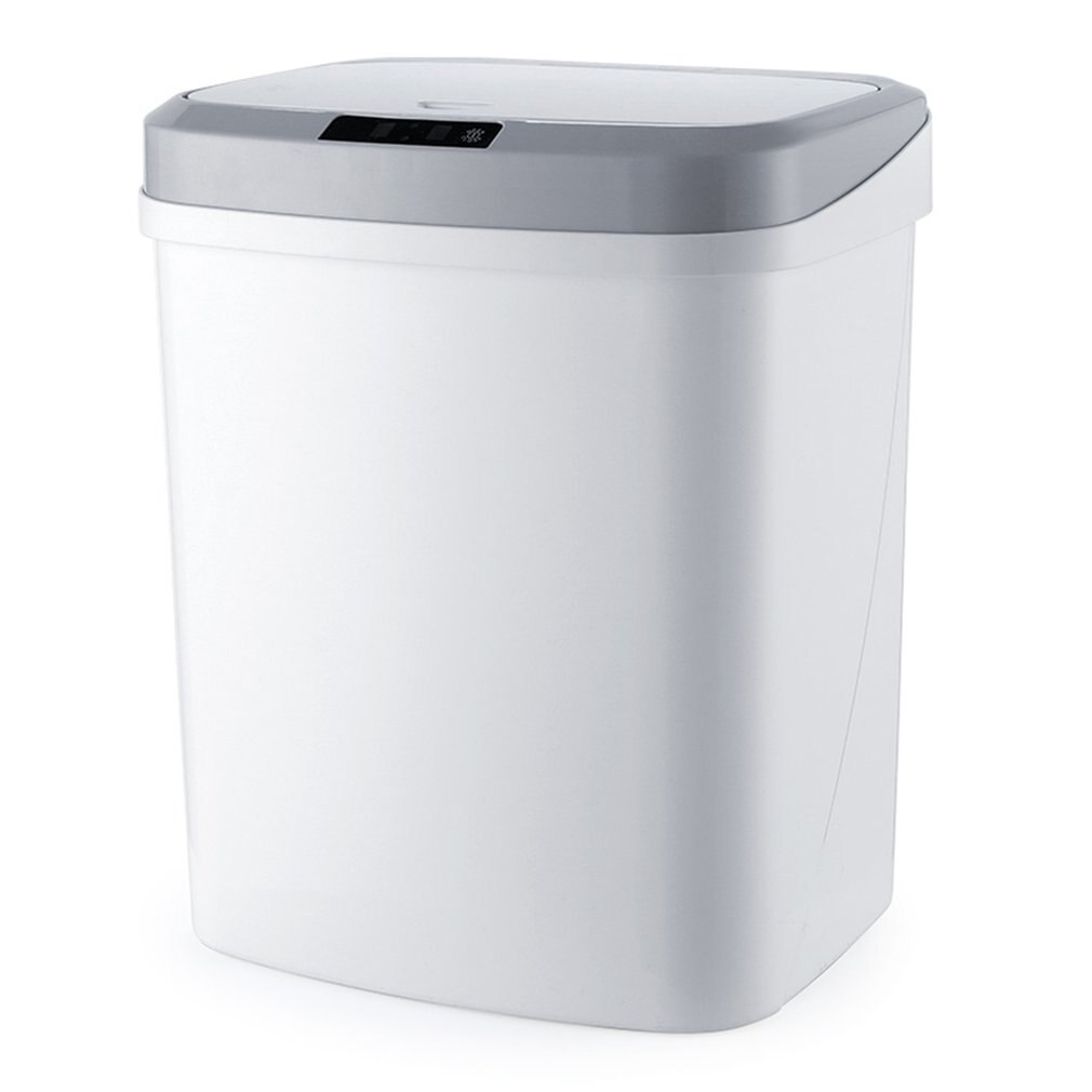 Intelligent Sensor Trash Can Household Mute Electric Cover Trash Can Charging Version Induction Plus Vibration