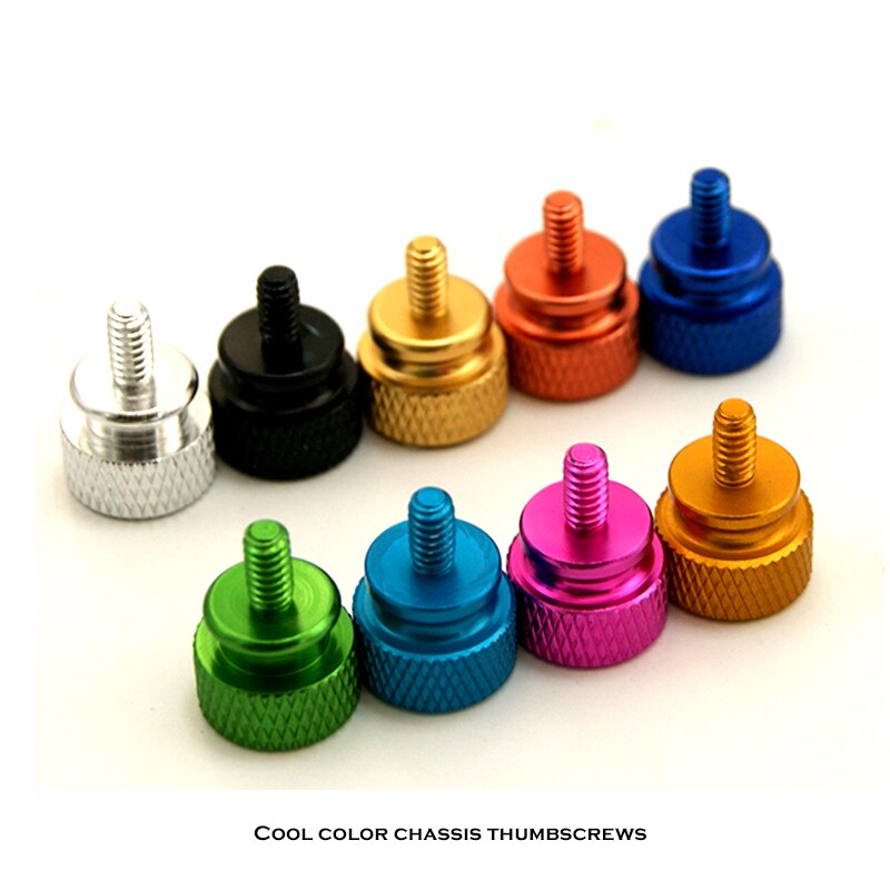 PC Cooling MOD Colorfull Hand Screws For Chassis Side Panel 5pcs