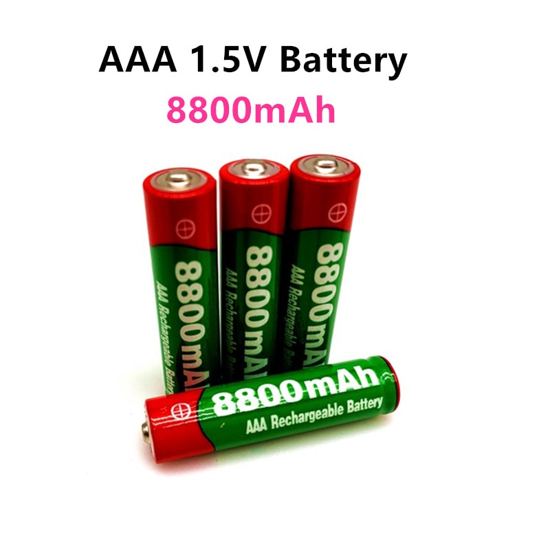 1.5v aaa uppladdningsbart batteri 8800 mah aaa 1.5v alkaliskt uppladdningsbart batteri för led -leksak  mp3 vänta
