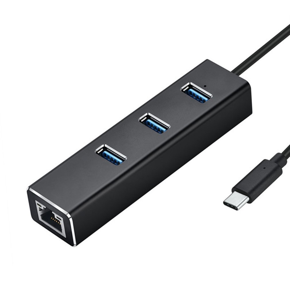 Typ-c 3,0 HUB + Gigabit Hub 3 Ports USB 3,0 Gigabit Ethernet LAN Rj45 Netzwerk Adapter Hub zu 1000mbps