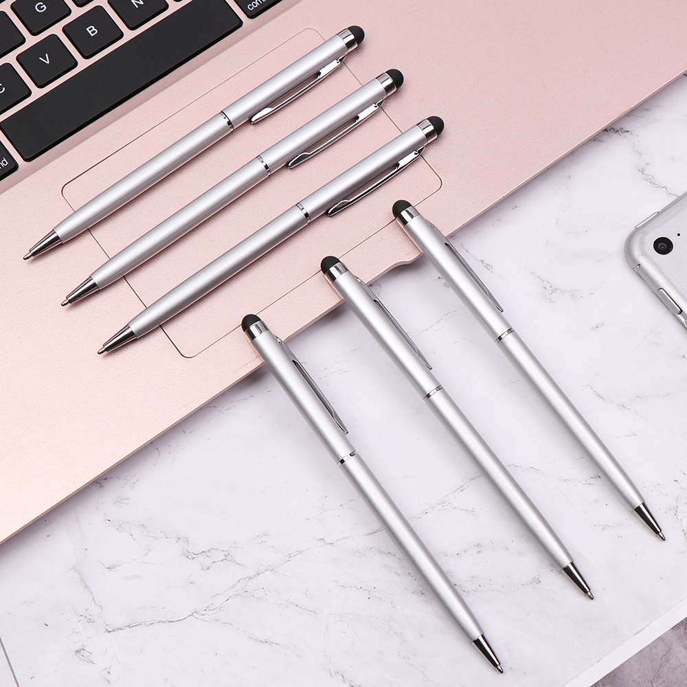 Touchscreen Pen Balpen Tweeërlei Gebruik Stylus Schrijven Levert Mobiele Telefoon Universele Mini Tool Voor Iphone Ipad Pen Balpen Sal