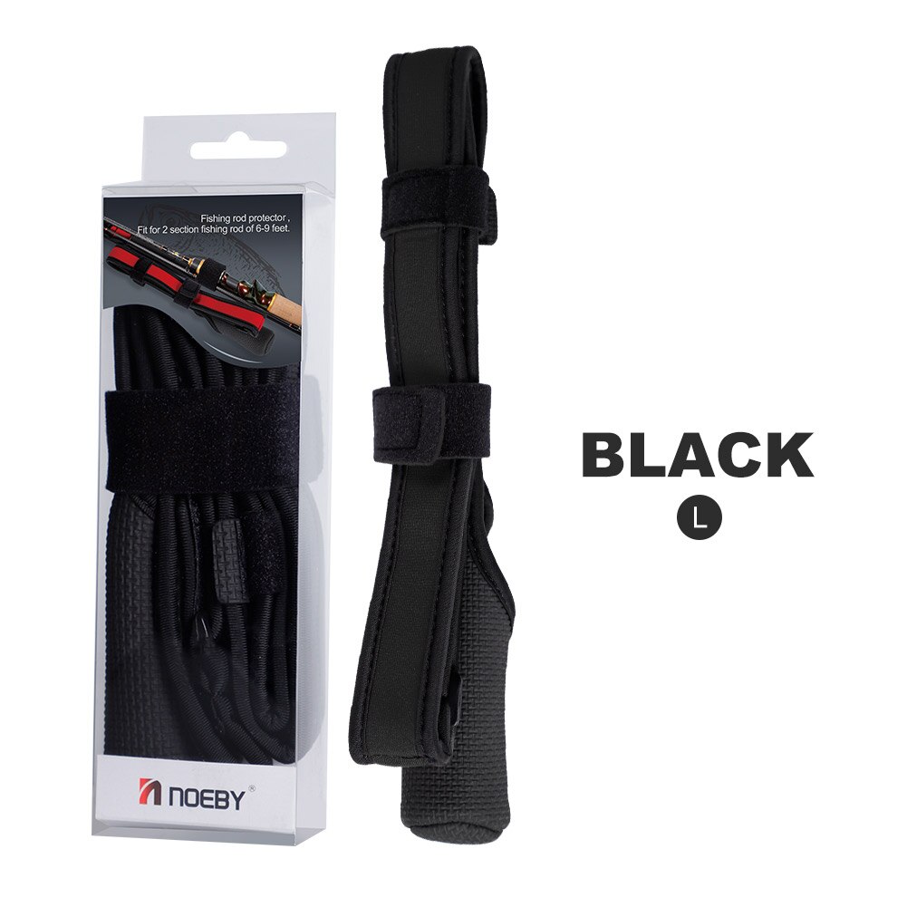 Noeby – canne à pêche Spinning et Casting, corde de Protection, sangle réglable, attache d&#39;équipement, supports de canne à pêche, 90-135cm: black L