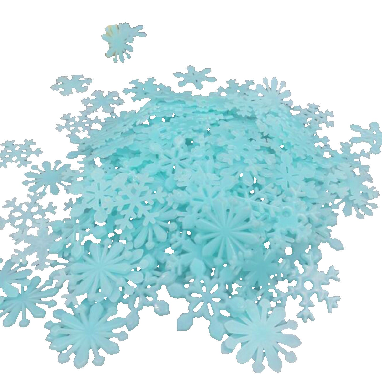 Window Decorations Kids Bedroom Fluorescent Glow In The Dark Snowflake Luminous Star Wall Stickers Christmas #50: Blue 