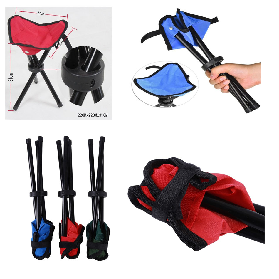 Taburete Triangular plegable pequeño para exteriores, sillas de pesca, bancos multifunción para acampar, taburetes plegables, sillas de parque diarias para el hogar