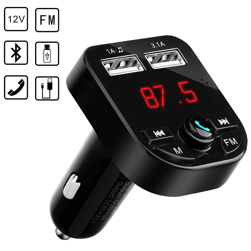 Bluetooth fmzender Handsfree Car Kit Car Audio MP... Grandado