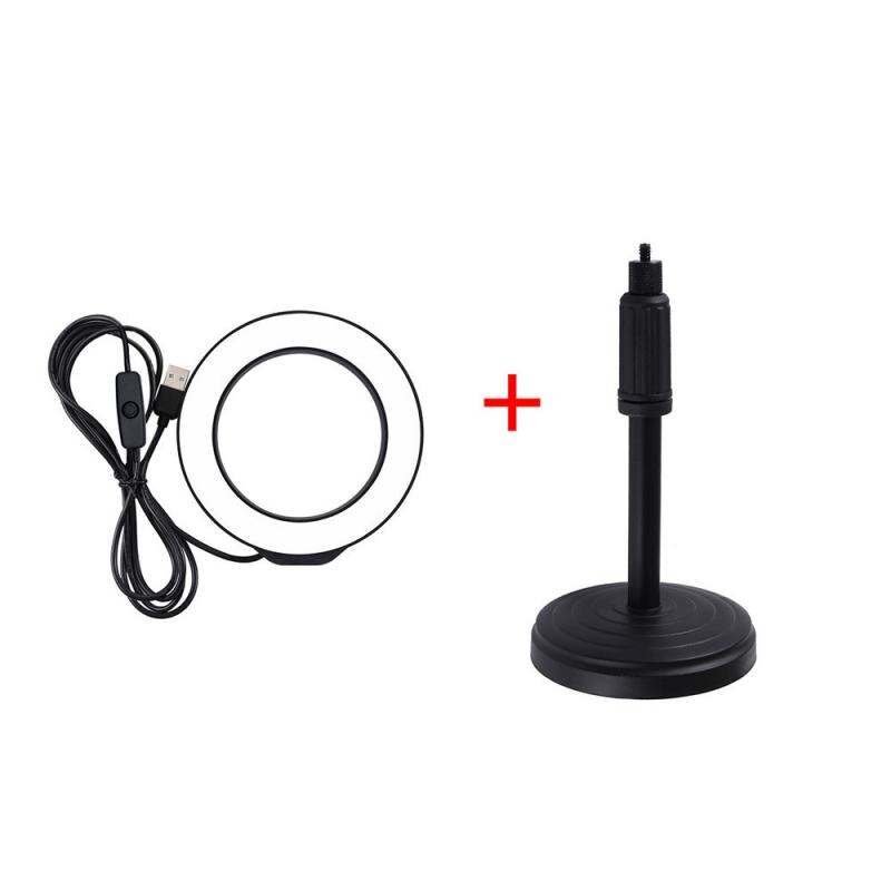 4,7 Inch 12cm USB LED Ring Licht Für Vlogging Fotografie Live-Make-Up Tik Tok Weiß Licht, stativ USB Stecker: 06