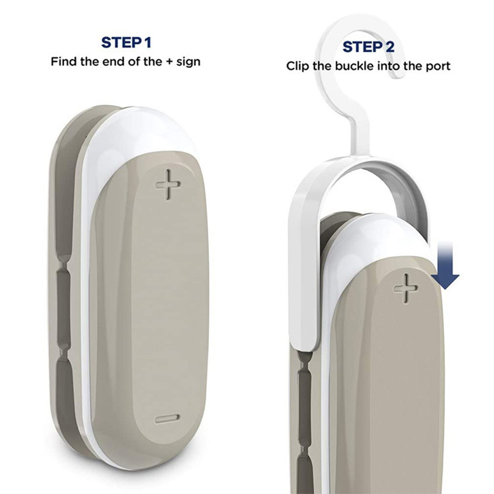 Machine à sceller à la main 2 en 1, Machine à sceller à la chaleur, Mini scelleuse de sacs avec crochet détachable, à domicile,