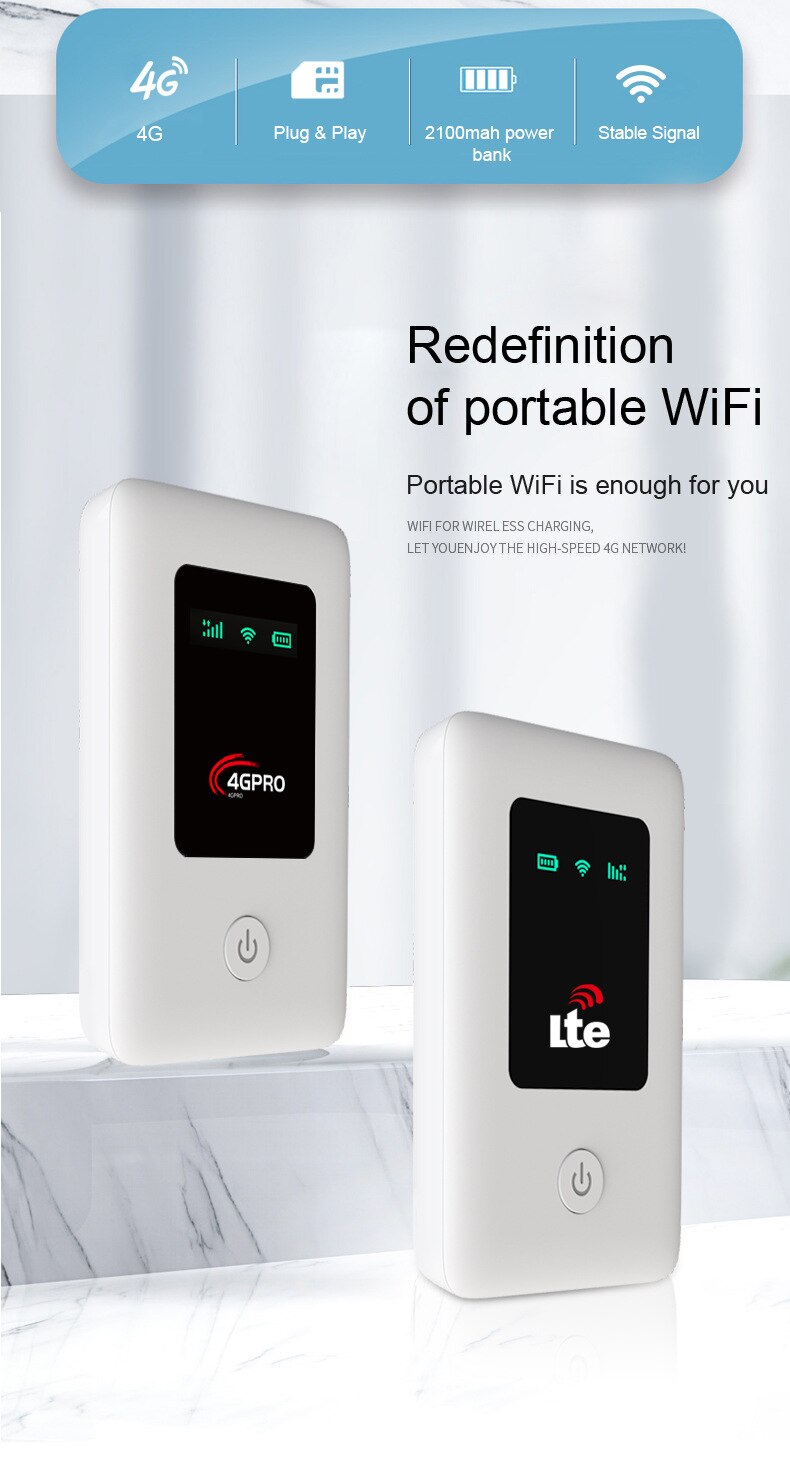 Przenośny MIFI samochód 4G LTE E6 router wi-fi mob... – Grandado