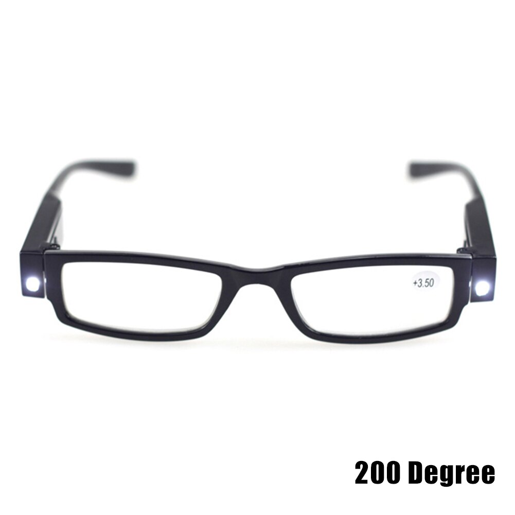 Førte forstørrelsesbriller læsebriller belysning forstørrelsesglas briller med lys lhb 99: 200 grader