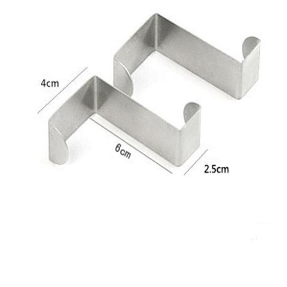 2pcs Stainless Steel Over Door Hooks Hanger Over Cupboard Hooks Drawer Hook for Office and Kitchen 1.8-4cm