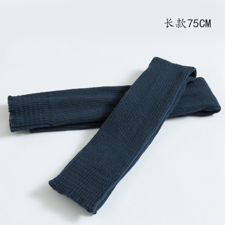 75cm Winter Frauen Bein Wärmer Freizeit Lange Oberschenkel Hohe Damen extra Lange Stiefel Über Knie Gestrickte tanzen Socken Bein wärmer 100: Denim