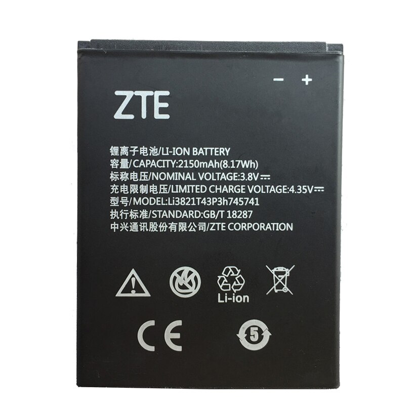 3,8 V 2150mAh Li3821T43P3h745741 Für ZTE Klinge L5 Plus Für ZTE Klinge T520 Für ZTE Klinge SS C370 L0510 batterie