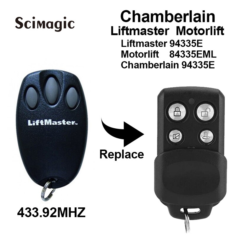 Chamberlain Liftmaster Motorlift 94335E Replacement Remote Control 1A5639-7 Liftmaster 94335E Gate Door Opener For Garage: 053