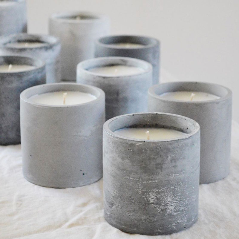 Rund betong ljuskärl form cement ljus kopp silikon form betong ljus burk ljusstake gips pennhållare form