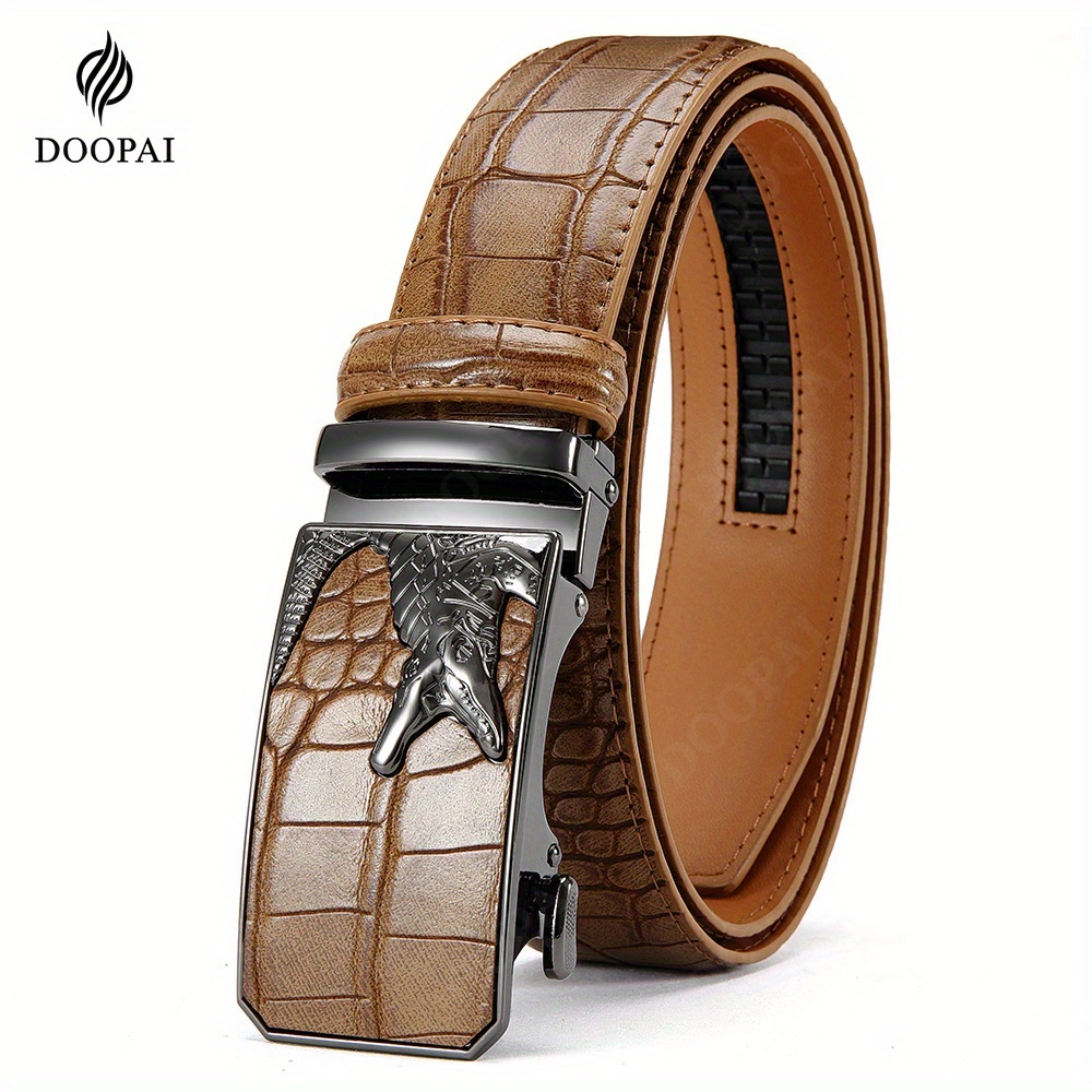 Cinto de couro PU masculino moda fivela automática cinto para negócios populares cinto masculino de alta qualidade